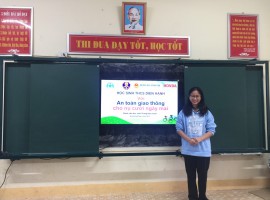 Lớp 8A thi timf hiểu về ATGT